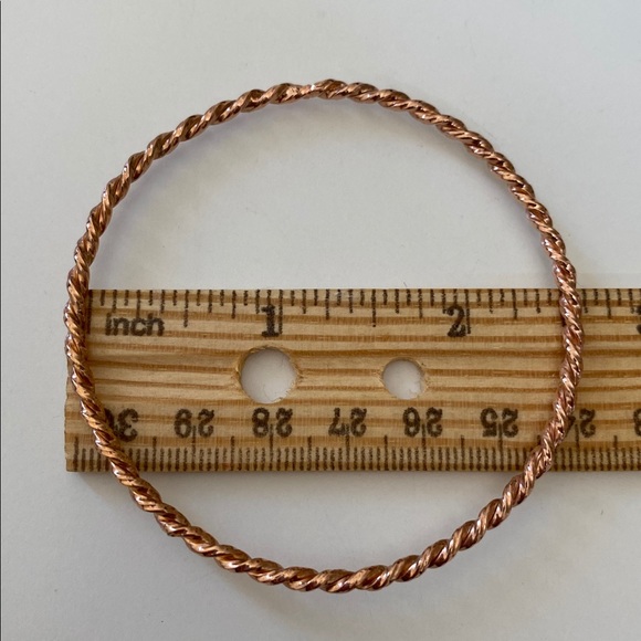925 Silver handmade 2.5” diameter twisted rope bangle - Picture 2 of 3